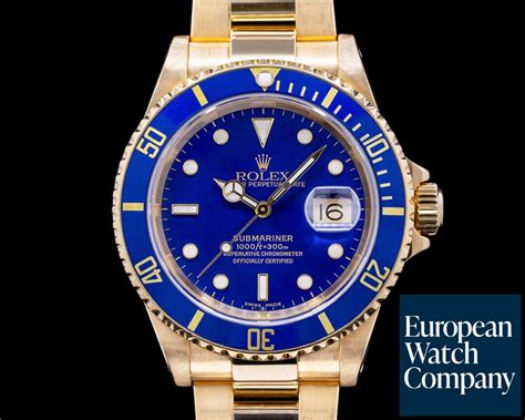 rolex 16618 review|rolex 16618 gold submariner blue.